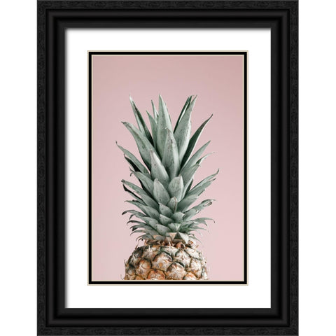 Pineapple Pink 02 Black Ornate Wood Framed Art Print with Double Matting by 1x Studio III