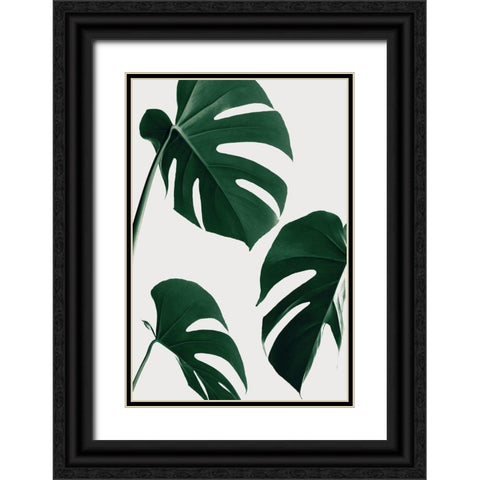 Monstera Nautral 39 Black Ornate Wood Framed Art Print with Double Matting by 1x Studio III