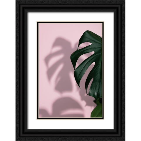 Monstera Pink 10 Black Ornate Wood Framed Art Print with Double Matting by 1x Studio III