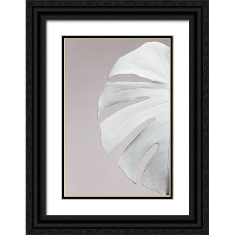 Monstera White 05 Black Ornate Wood Framed Art Print with Double Matting by 1x Studio III