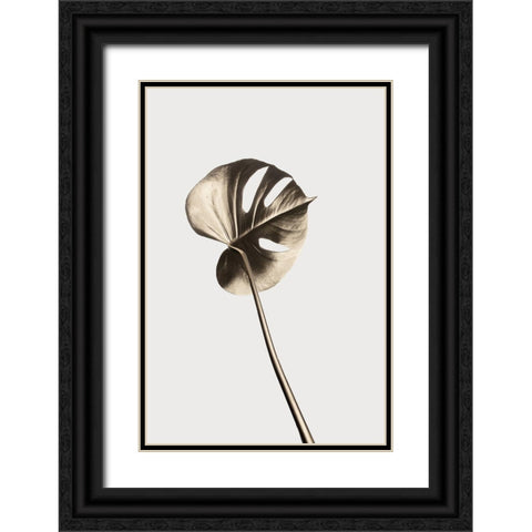 Monstera Gold 06 Black Ornate Wood Framed Art Print with Double Matting by 1x Studio III
