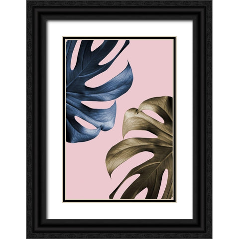 Monstera Pink 11 Black Ornate Wood Framed Art Print with Double Matting by 1x Studio III