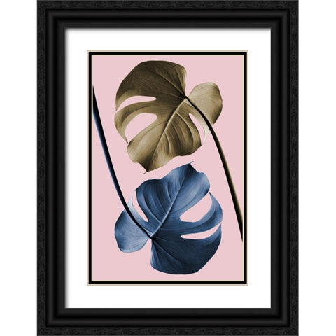 Monstera Pink 12 Black Ornate Wood Framed Art Print with Double Matting by 1x Studio III
