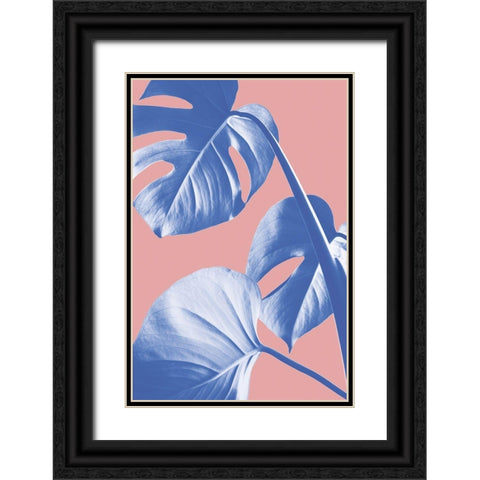 Monstera Purple 05 Black Ornate Wood Framed Art Print with Double Matting by 1x Studio III