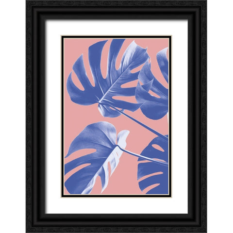 Monstera Purple 06 Black Ornate Wood Framed Art Print with Double Matting by 1x Studio III