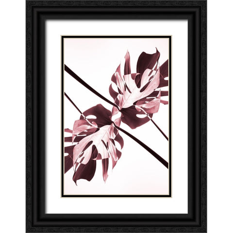 Monstera Kaleidoscope 02 Black Ornate Wood Framed Art Print with Double Matting by 1x Studio III