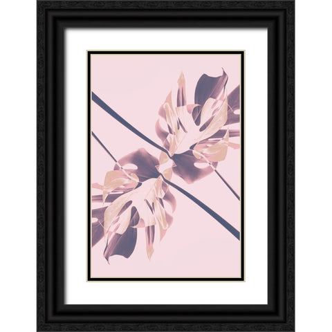 Monstera Kaleidoscope 07 Black Ornate Wood Framed Art Print with Double Matting by 1x Studio III