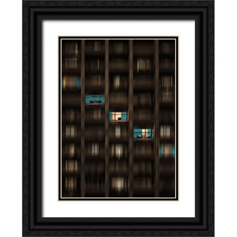 Lonely Black Ornate Wood Framed Art Print with Double Matting by Shawki, Mohamed