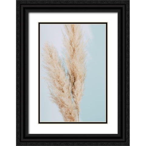 Pampas Grass Blue 02 Black Ornate Wood Framed Art Print with Double Matting by 1x Studio III