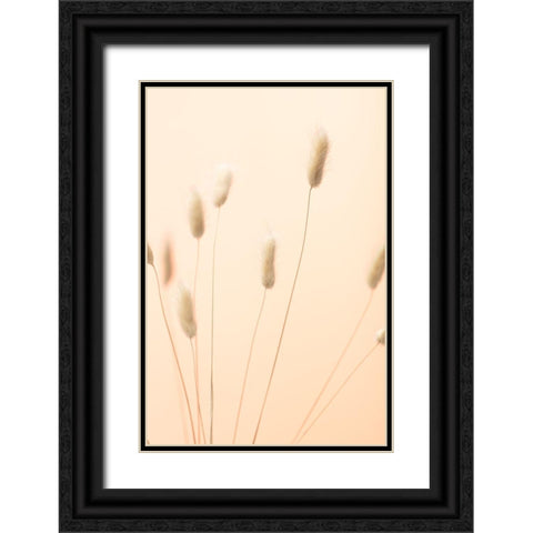Bunny Grass Peach 02 Black Ornate Wood Framed Art Print with Double Matting by 1x Studio III