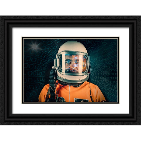 Project X Black Ornate Wood Framed Art Print with Double Matting by Kleiner, Petr