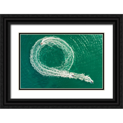 Follow The Leader Black Ornate Wood Framed Art Print with Double Matting by Meirovich, Ido