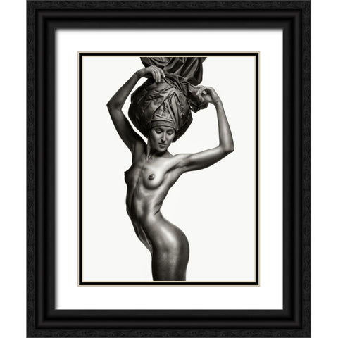 Awakening. Flowers Series. Black Ornate Wood Framed Art Print with Double Matting by Nazarov, Mark