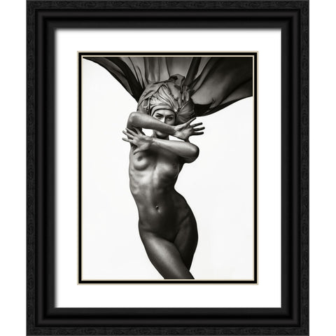 Thorn. Series Flowers Black Ornate Wood Framed Art Print with Double Matting by Nazarov, Mark