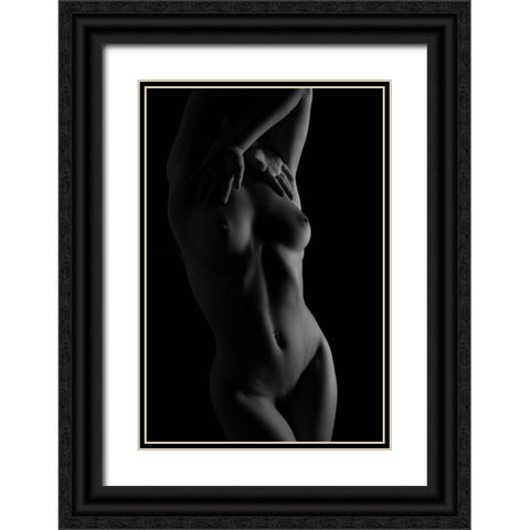 Body Language Black Ornate Wood Framed Art Print with Double Matting by Franke, Ruth