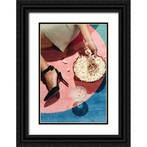 Movie Night #01 Black Ornate Wood Framed Art Print with Double Matting by 1x Studio III