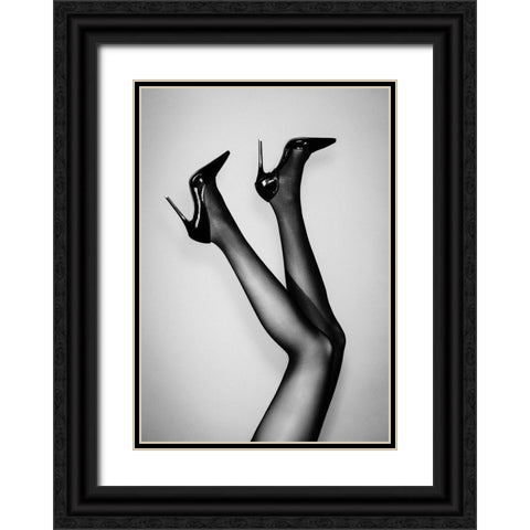 Kick up Your Heels #03 Black Ornate Wood Framed Art Print with Double Matting by 1x Studio III