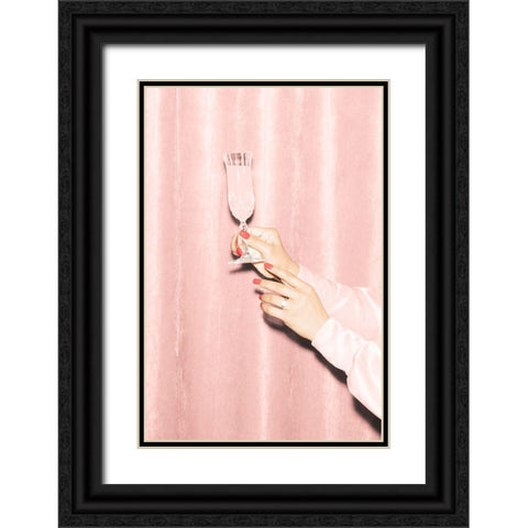 Heres To Pink 03 Black Ornate Wood Framed Art Print with Double Matting by 1x Studio III