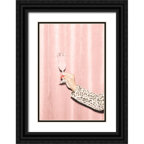 Heres To Pink 04 Black Ornate Wood Framed Art Print with Double Matting by 1x Studio III