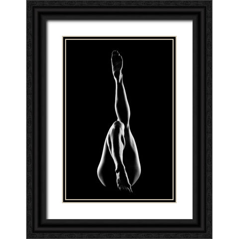Lines Black Ornate Wood Framed Art Print with Double Matting by Golob, Gorazd