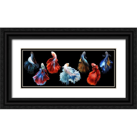 Betta Fish Black Ornate Wood Framed Art Print with Double Matting by Priyadi, Andri