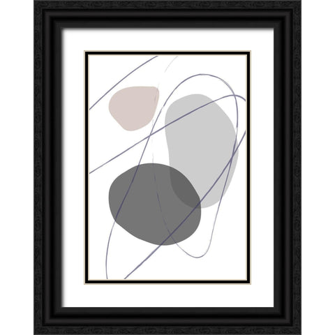 New Shapes Beige No 2 Black Ornate Wood Framed Art Print with Double Matting by 1x Studio
