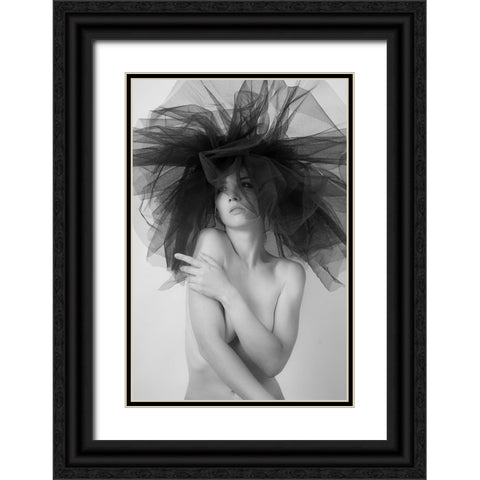 Mary Black Ornate Wood Framed Art Print with Double Matting by Franke, Ruth