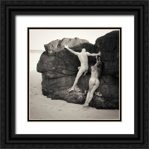 Beach Bums Black Ornate Wood Framed Art Print with Double Matting by Brackstone, Mel