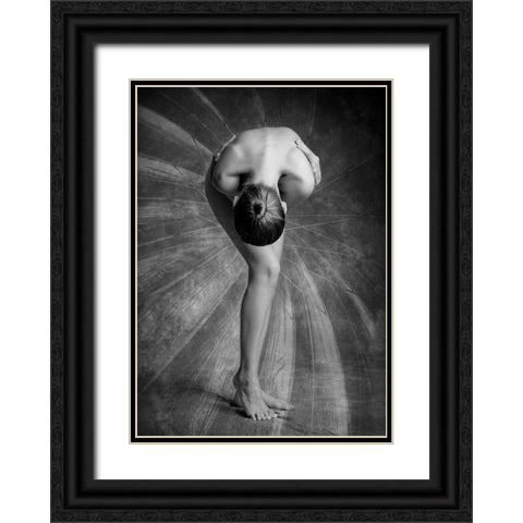 Umbrella Black Ornate Wood Framed Art Print with Double Matting by Kaminski, Lukas