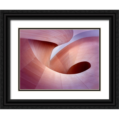 Wooden Curves Black Ornate Wood Framed Art Print with Double Matting by Kreiten, Mike