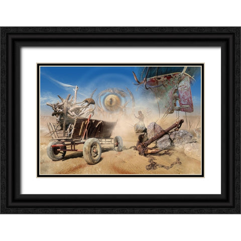 Pc_V0721 Black Ornate Wood Framed Art Print with Double Matting by Penchev, Radoslav