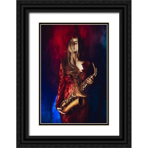 The Music Of Colors Black Ornate Wood Framed Art Print with Double Matting by Bolgov (Axe), Ruslan
