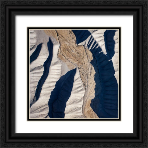 The Quilted Land Black Ornate Wood Framed Art Print with Double Matting by Dou, Shenshen