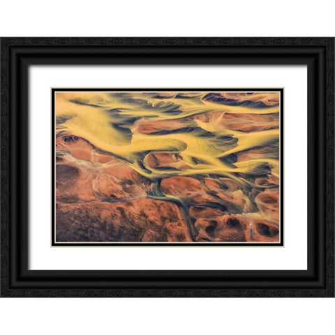 Water Palette Black Ornate Wood Framed Art Print with Double Matting by Rosenfeld, Haim