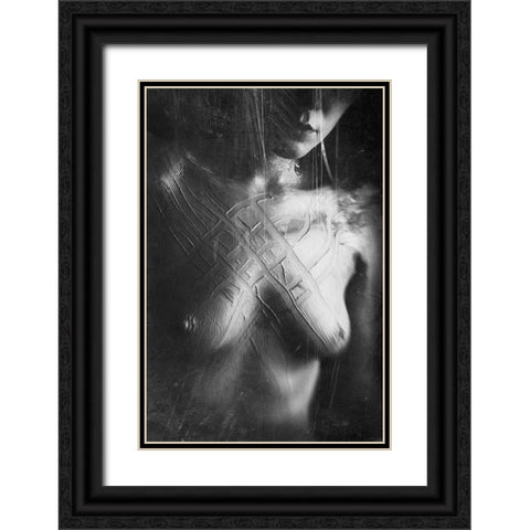 Untitled Black Ornate Wood Framed Art Print with Double Matting by Bousca, Bogdan