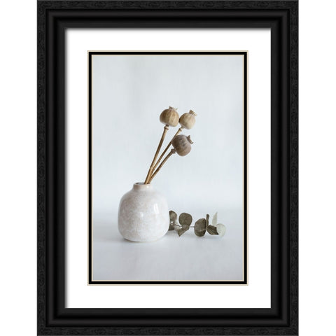 Light Touches Gently Black Ornate Wood Framed Art Print with Double Matting by Kiral, Cicek