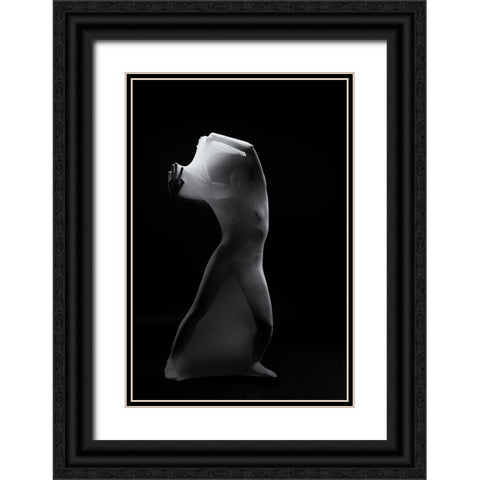 Flounder Black Ornate Wood Framed Art Print with Double Matting by Ding, Sunny