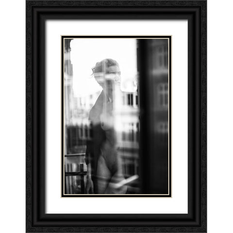 Mirror Black Ornate Wood Framed Art Print with Double Matting by Kaminski, Lukas