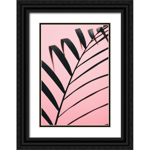 Graphic palm leaf_2 Black Ornate Wood Framed Art Print with Double Matting by 1x Studio III