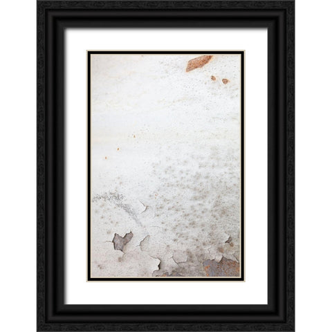 corrugated iron wall-white Black Ornate Wood Framed Art Print with Double Matting by 1x Studio III
