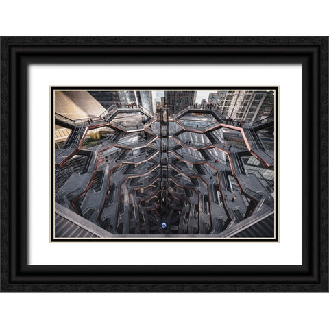 Wide Vessel Black Ornate Wood Framed Art Print with Double Matting by Tagliarino, Marco
