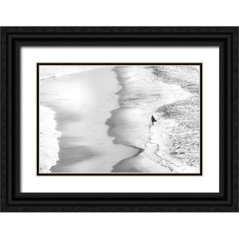 Back On Dry Land Black Ornate Wood Framed Art Print with Double Matting by Groleau, Michel