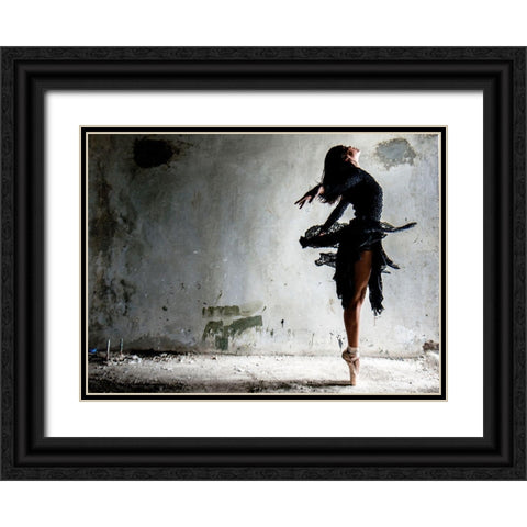Freedom Black Ornate Wood Framed Art Print with Double Matting by Olla, Mila