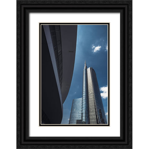 Peak Of Italy Black Ornate Wood Framed Art Print with Double Matting by Tagliarino, Marco