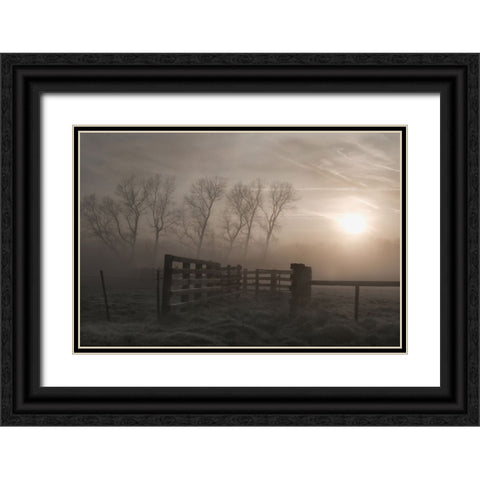 Hazy Morning Symphony Black Ornate Wood Framed Art Print with Double Matting by Depaepe, Yvette