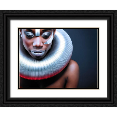 Ice Queen Black Ornate Wood Framed Art Print with Double Matting by Conti, Simone