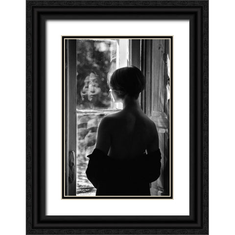 Devil In You Black Ornate Wood Framed Art Print with Double Matting by Kapsha, Eduards