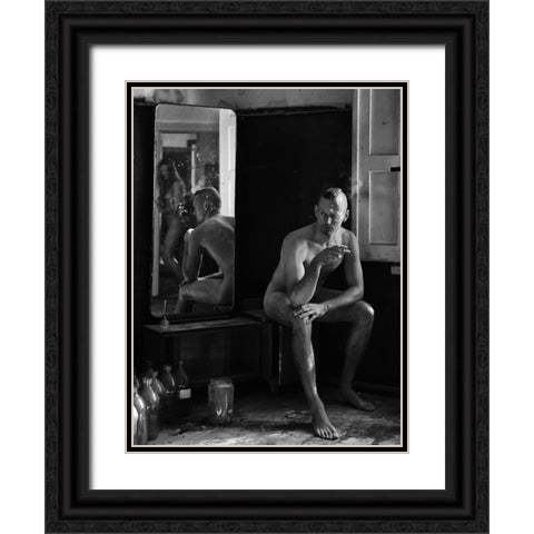Hate It When You Leave Black Ornate Wood Framed Art Print with Double Matting by Kapsha, Eduards
