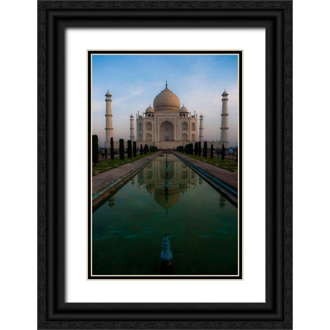 Taj Mahal Black Ornate Wood Framed Art Print with Double Matting by Usmanova, Larisa