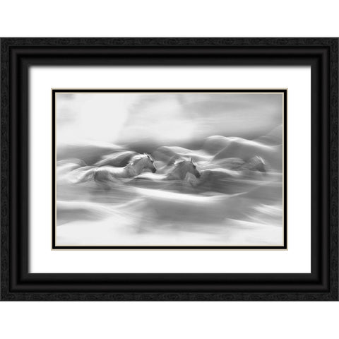 Morning Dream Black Ornate Wood Framed Art Print with Double Matting by Malovrh, Milan